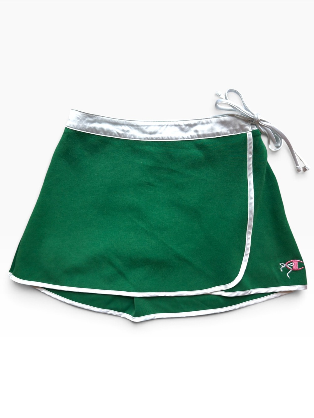 Champion “In the Stands” Green and White Wrap Tennis Skort